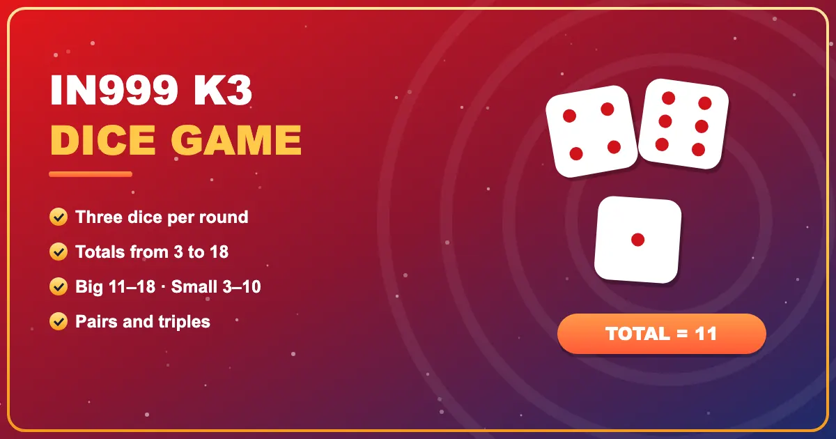 IN999 K3 dice lottery